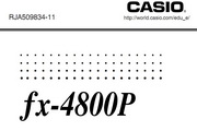 CASIO Calculator fx-4800P Manual.