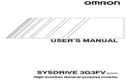 OMRON 3G3FV-A2015 Inverter Manual