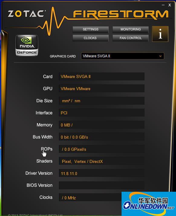 Zotac overclocking software (FireStorm)