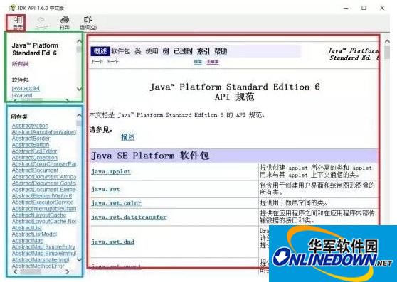JAVA API 1.7 document screenshot