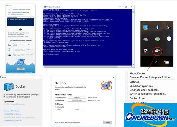 Docker for Windows screenshots