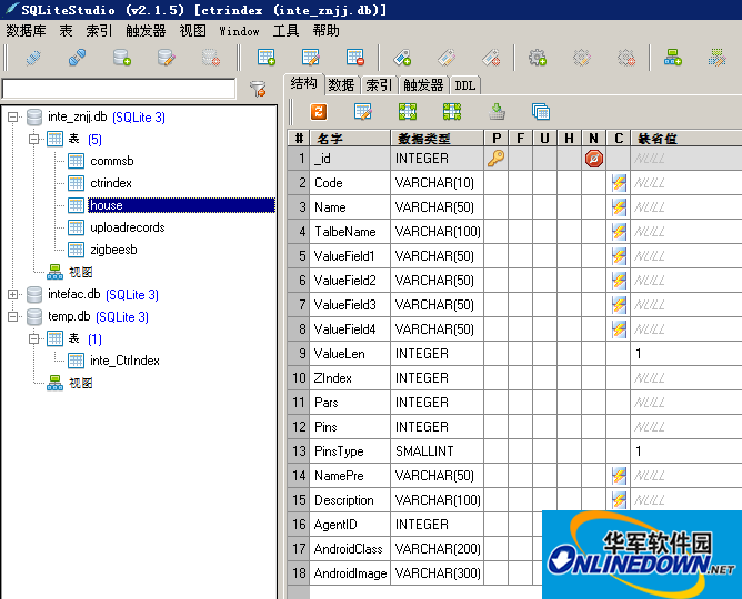 Sqlite tool (SqliteStudio) screenshot