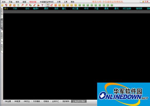 Screenshot of CITIC Securities Simulation Version