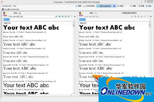 Font preview software FontViewOK