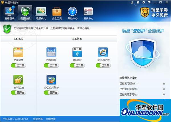 Screenshot of Rising anti -virus software