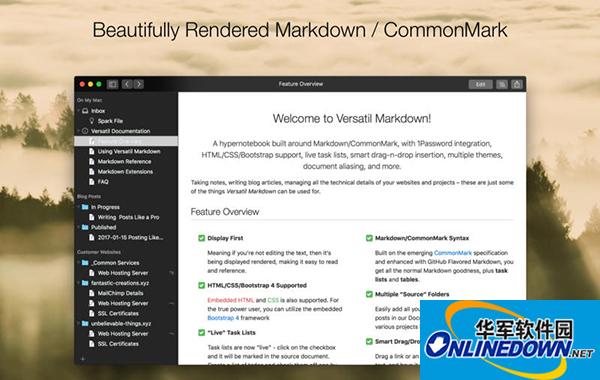 Screenshot of Versatil Markdown Mac version