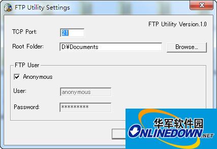 KONICA MINOLTA FTP Utility (printer scanning tool) screenshot