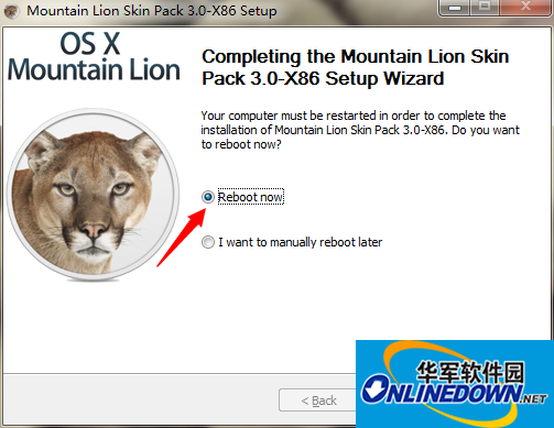 Screenshot of mac theme beautification tool Mountain Lion Skin Pack