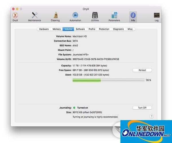 Onyx for mac (system cleanup) screenshot