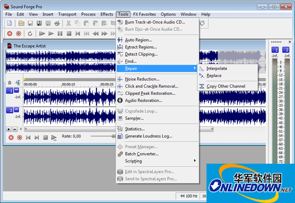 Magix Sound Forge Pro (audio editing tool) screenshots