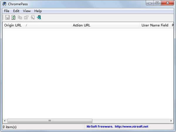 Screenshot of ChromePass (password recovery tool)