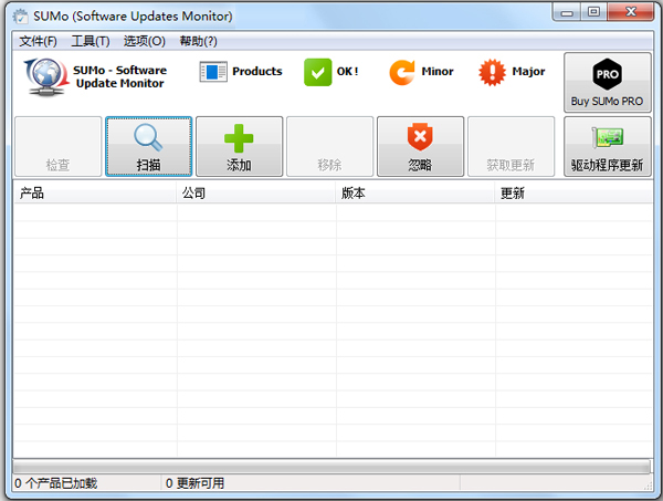 Screenshot of SUMo (Software Update Tool)
