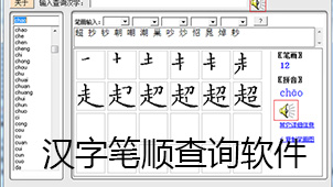 Chinese character stroke query software