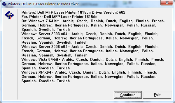 Dell 1815dn printer driver
