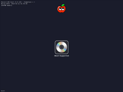 iboot.iso-Black Apple boot file screenshot