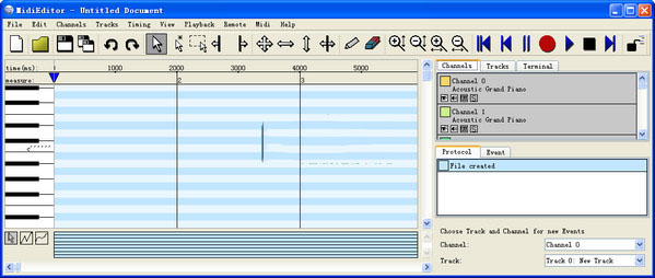 MIDI music production software (MidiEditor) screenshots