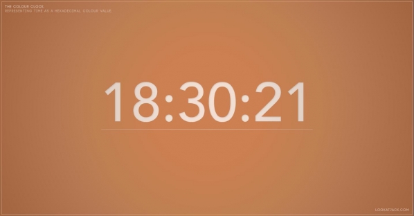 Clock screensaver color version