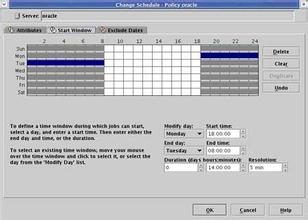 Screenshot of Oracle database automatic backup system