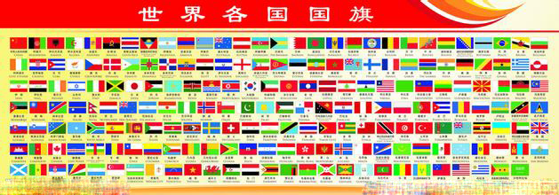 Complete collection of national flags of the world