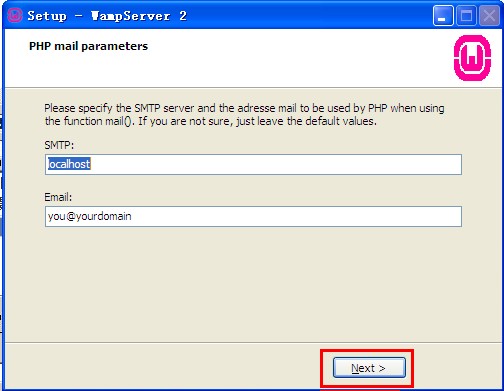 WampServer screenshot