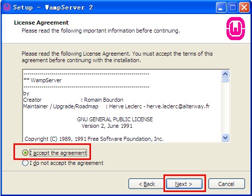 WampServer screenshot