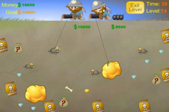 Screenshot of gold mining miner