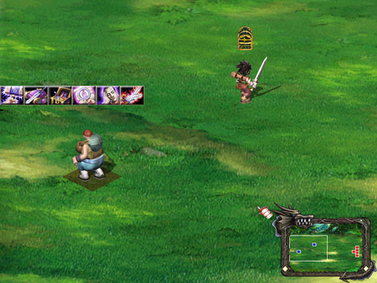 Screenshot of cannon fodder rushing forward