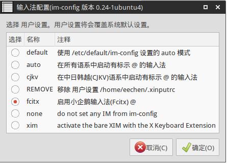 Screenshot of Fcitx Little Penguin Input Method