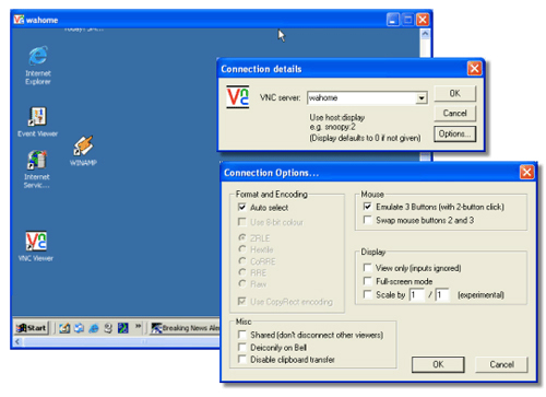 VNC remote control software screenshot