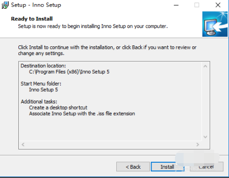 Screenshot of Inno Setup