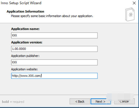Screenshot of Inno Setup