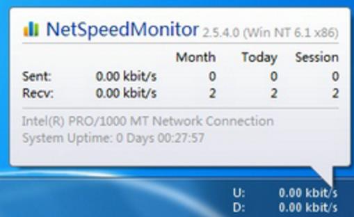 Network traffic monitoring software NetSpeedMonitor