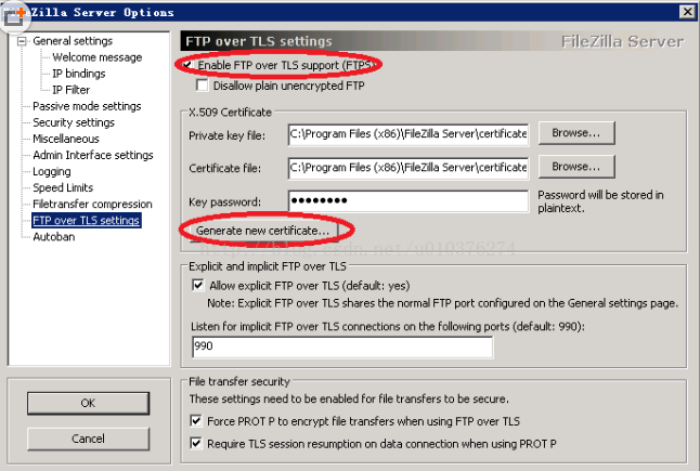 FileZilla Server screenshot