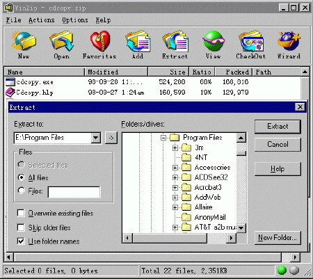 WinZip screenshot