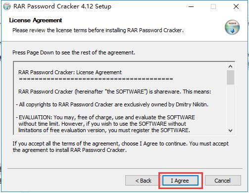 RAR Password Cracker screenshot