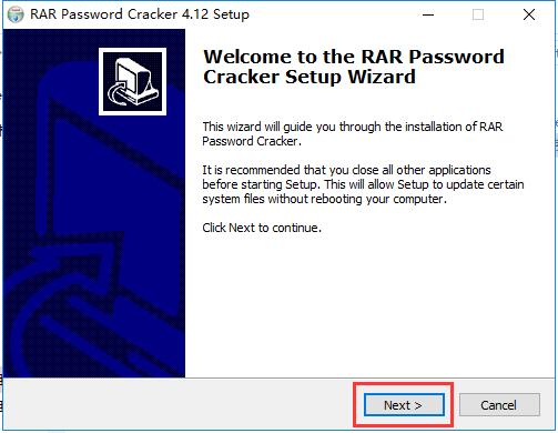 RAR Password Cracker screenshot