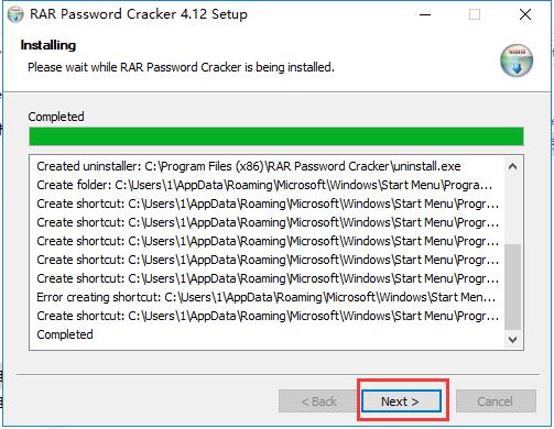 RAR Password Cracker screenshot