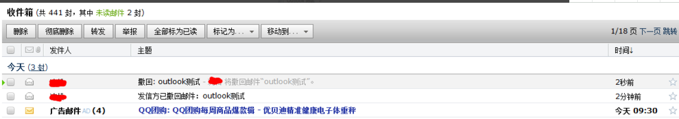 Outlook online using web version