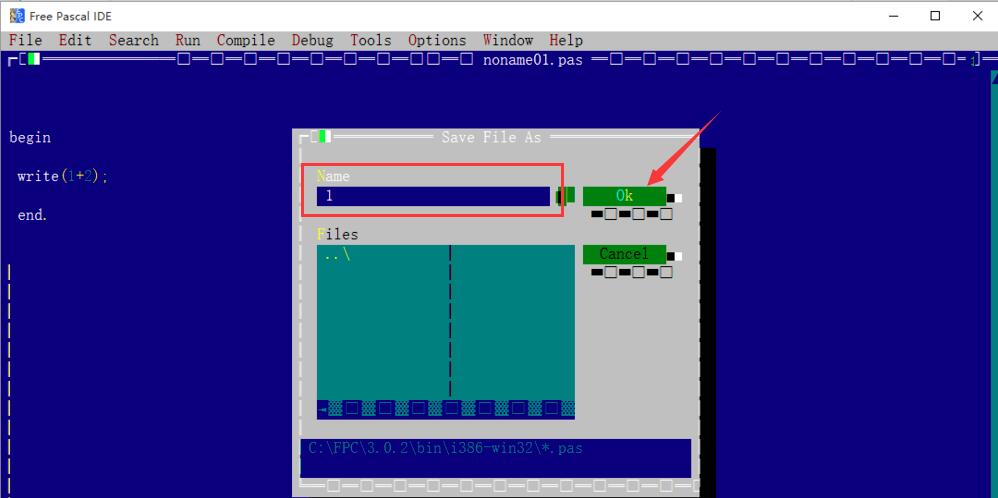 Screenshot of Free Pascal