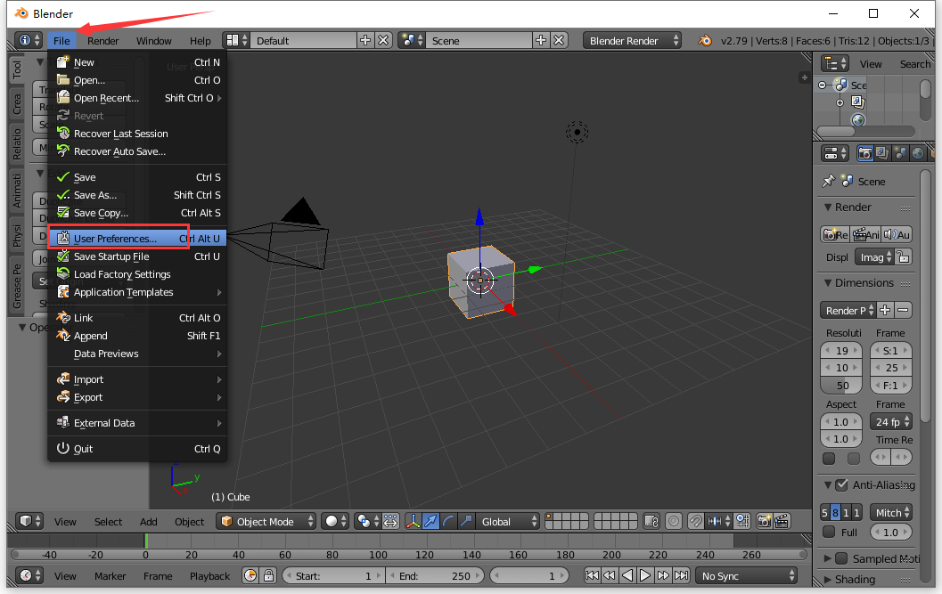 Blender screenshot