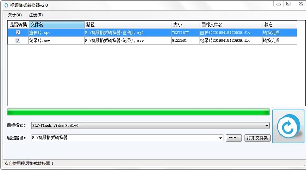 Seagull video format conversion screenshot