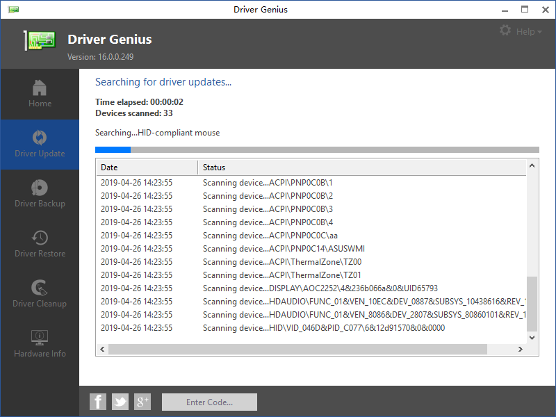 Screenshot of Driver Genius Professional