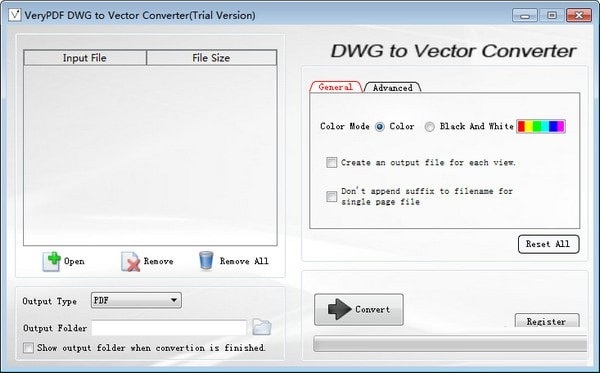 VeryPDF DWG to Vector Converter screenshot