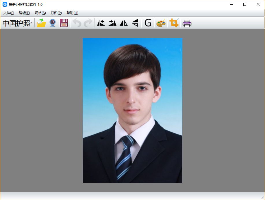 Screenshot of the magic certificate printing software
