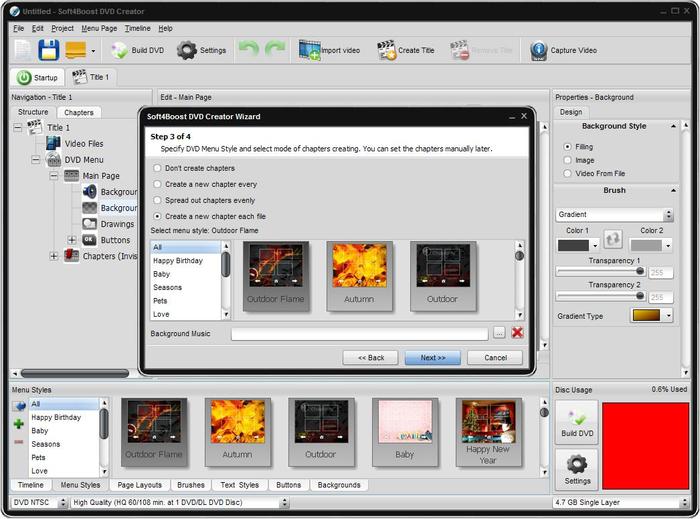 Screenshot of Soft4Boost DVD Creator