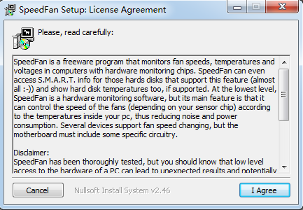 Screenshot of SpeedFan fan speed adjustment software