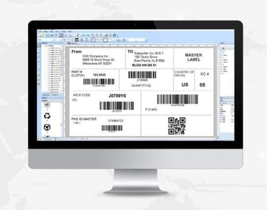 Screenshot of EasyMark barcode label printing software