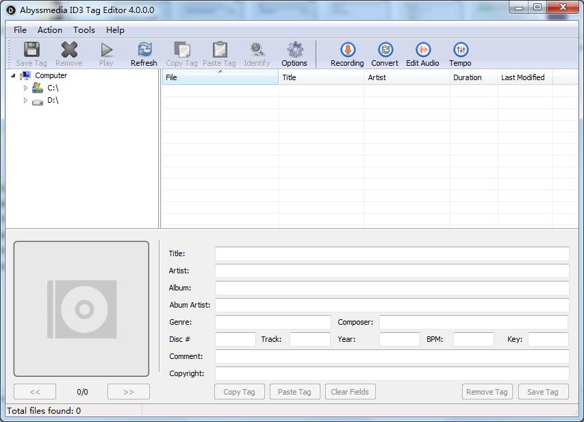 Abyssmedia ID3 Tag Editor screenshot