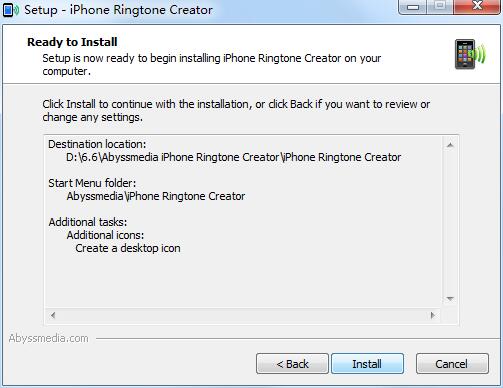 Abyssmedia iPhone Ringtone Creator screenshot