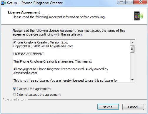 Abyssmedia iPhone Ringtone Creator screenshot